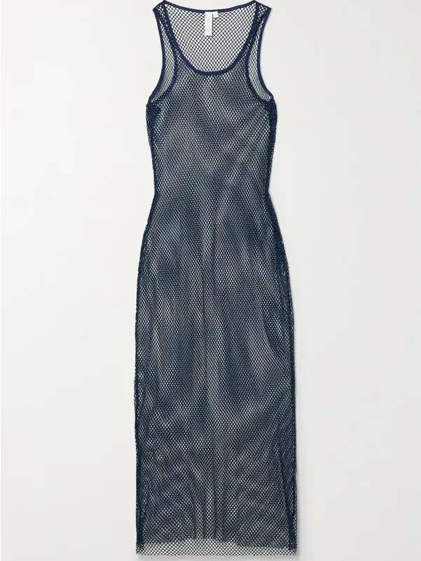 Simkhai Fergie Crystal Mesh Tank Dress